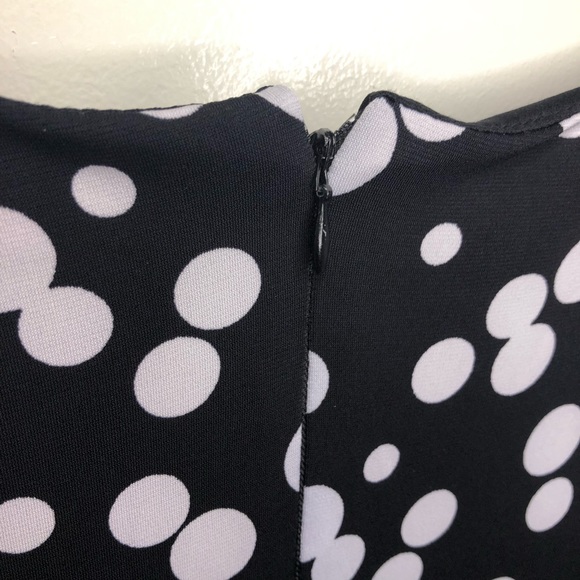 Karin Stevens Black & White Polka Dot Dress – Size 6, Lace Waist Detail - Picture 10 of 10